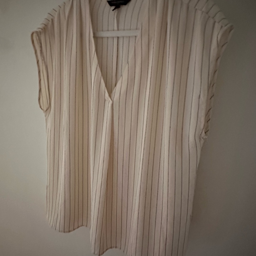 Banana Republic Cream Ribbed Relaxed Blouse